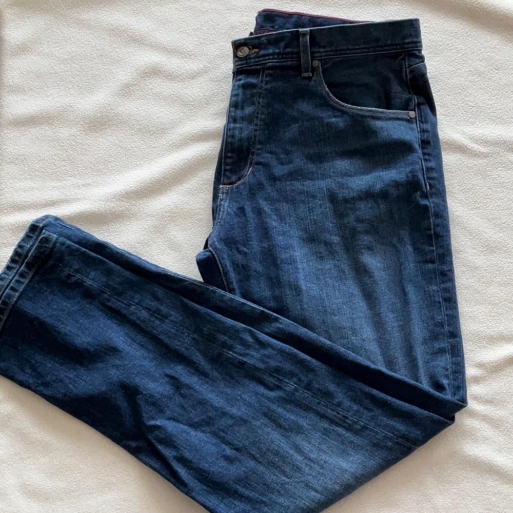 Blue Johnnie-O Slim Straight Jeans Mans Size W36/L32